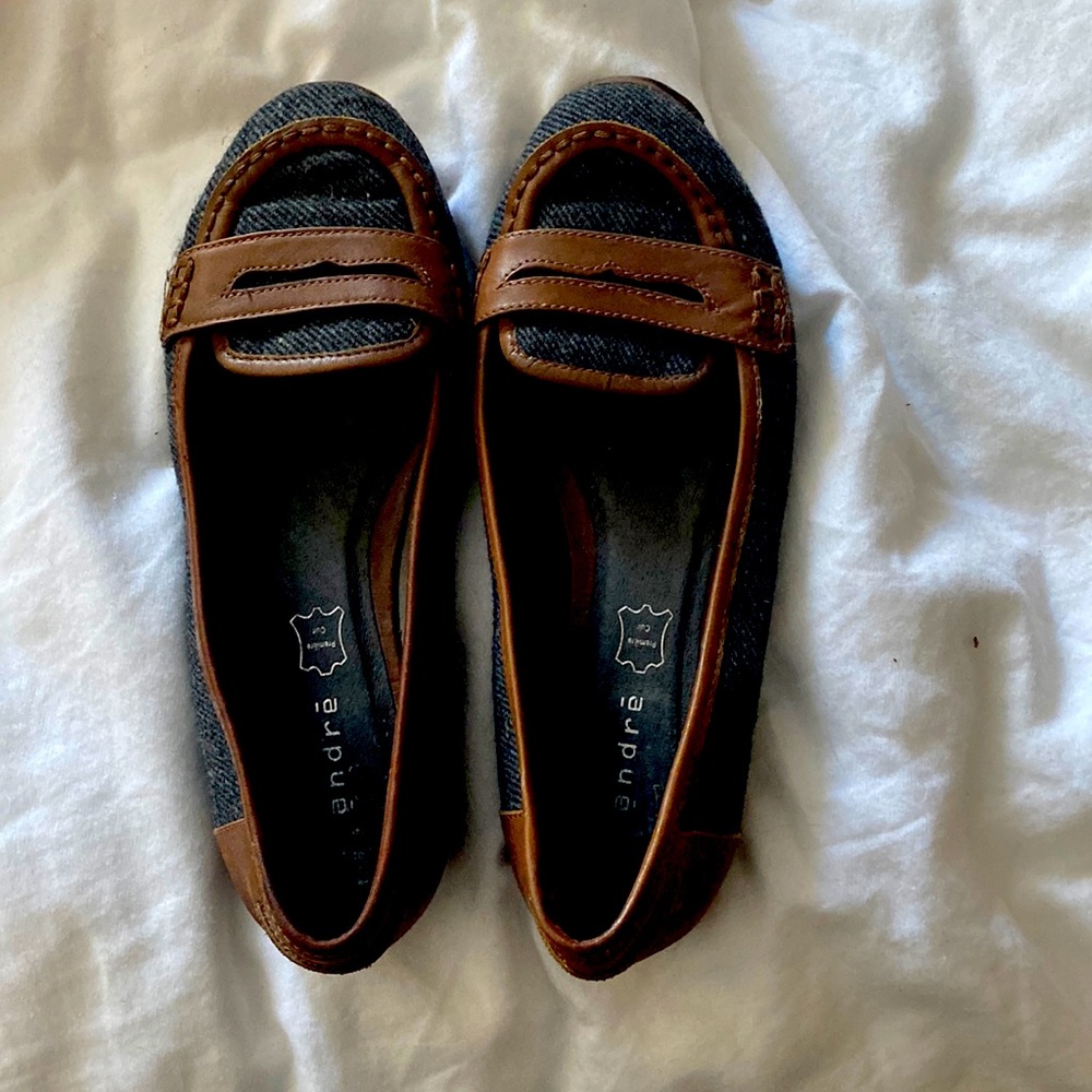 André loafers leather and wool